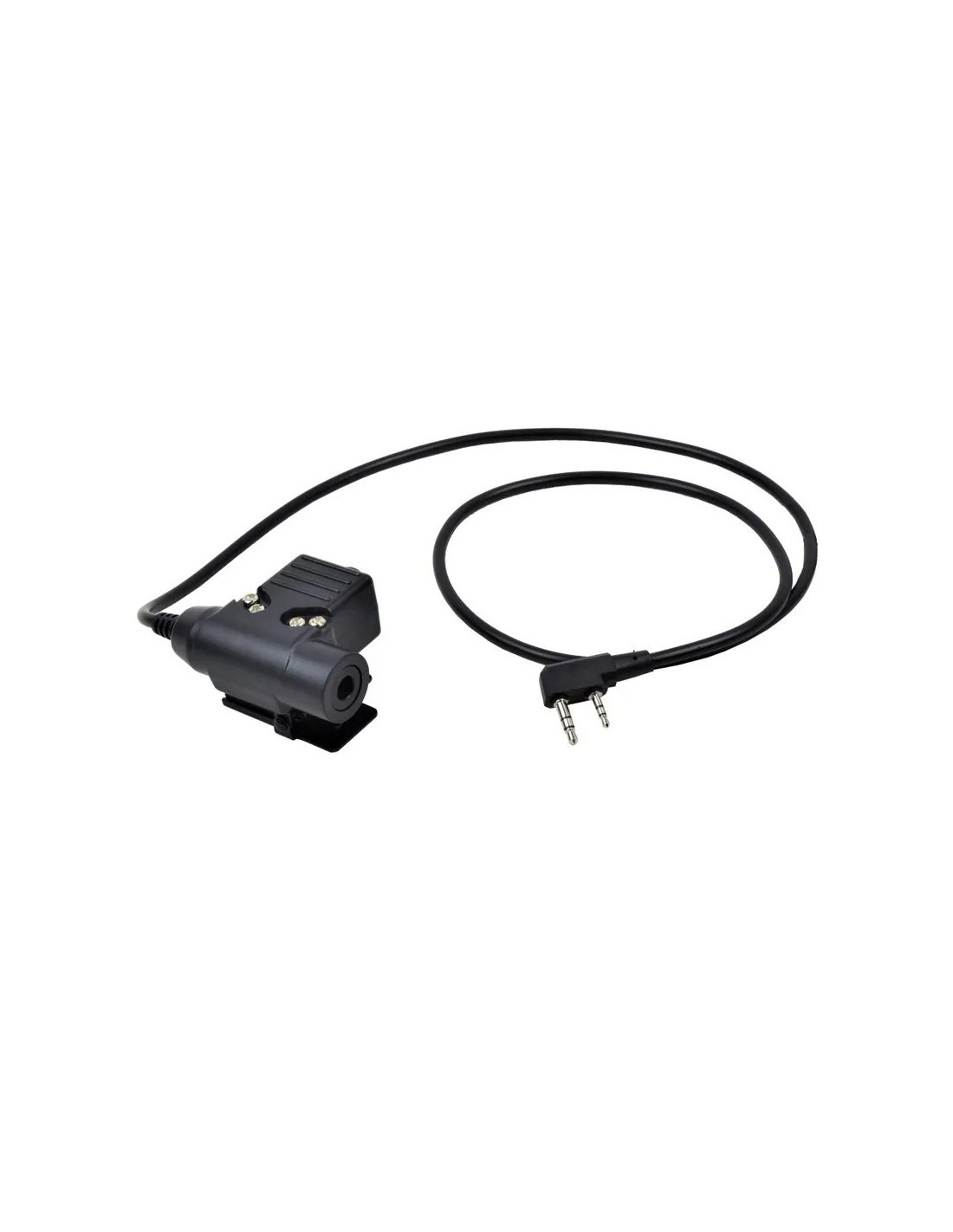 Adaptador PTT U94 militar para auriculares y micrófono
