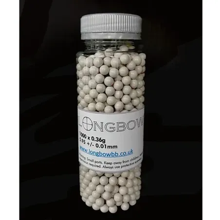 Bolas LongBow 0.36g Bio 1000 Bbs - AirSoftYecla.es