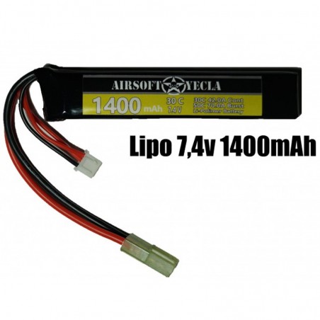 Batterie 7.4 LIPO 30C 1400mAh mini tamiya