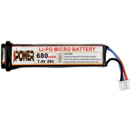 Batterie IPower 7.4v 680mah 20c pour PISTOLET ÉLECTRIQUE