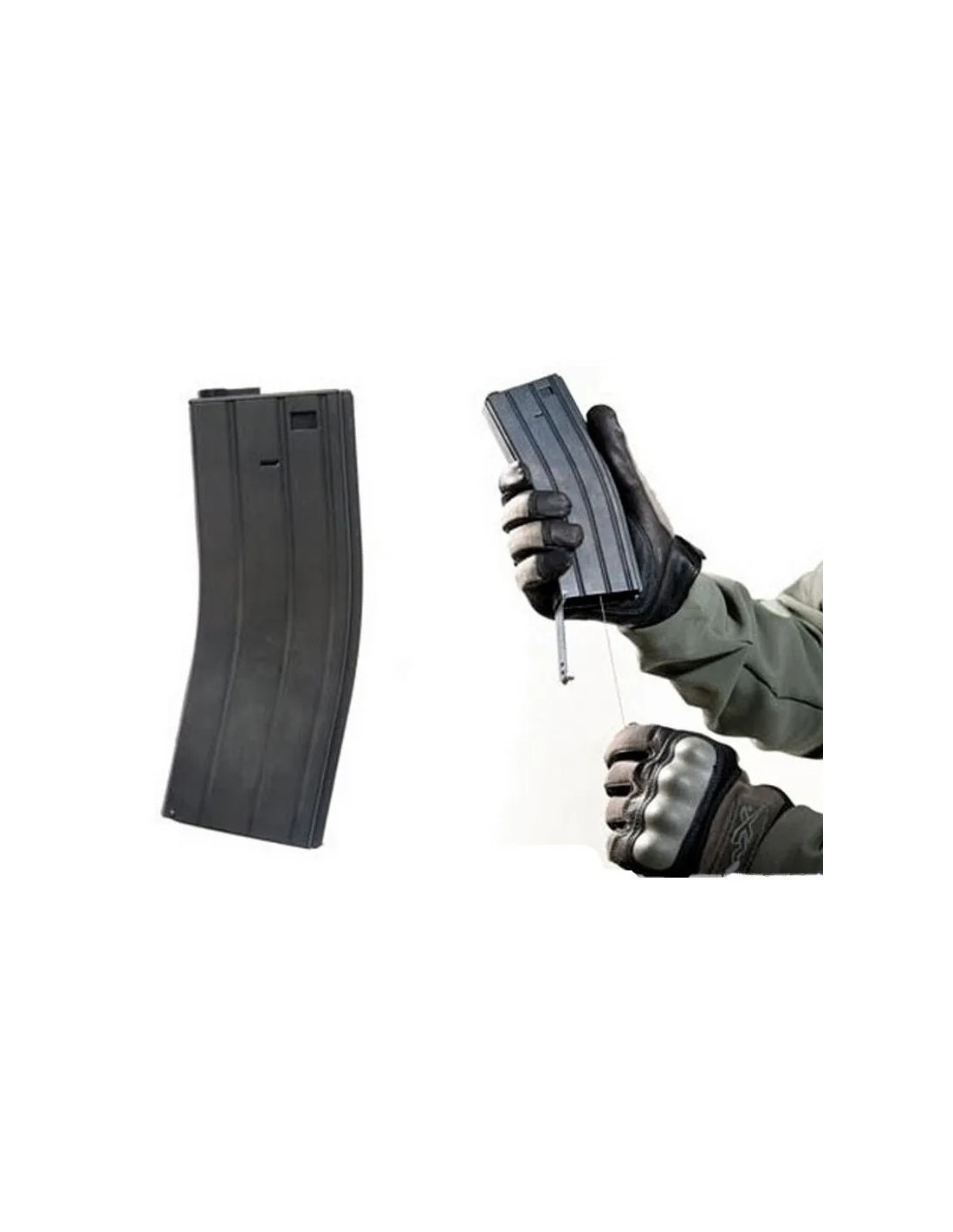 CARGADOR ALTA CAPACIDAD M4 M16 360 BALINES METÁLICO CEBA RÁPIDO