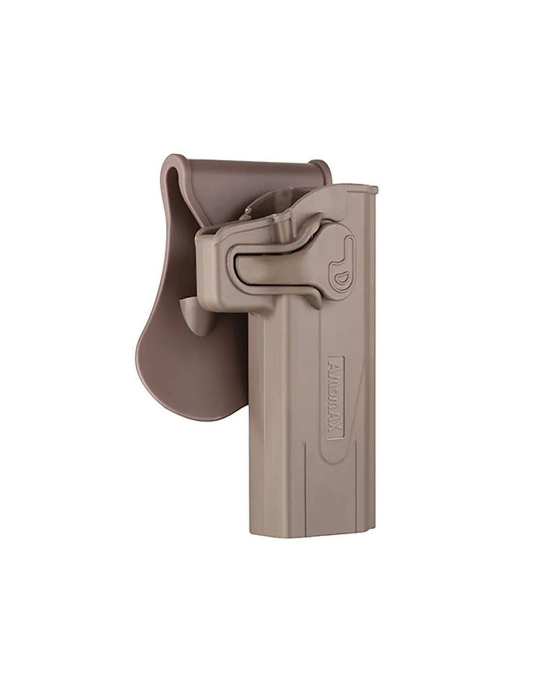 FUNDA ROTATIVA 360 GRADOS PARA PISTOLA TIPO HI CAPA POLÍMERO CON PALA AJUSTABLE