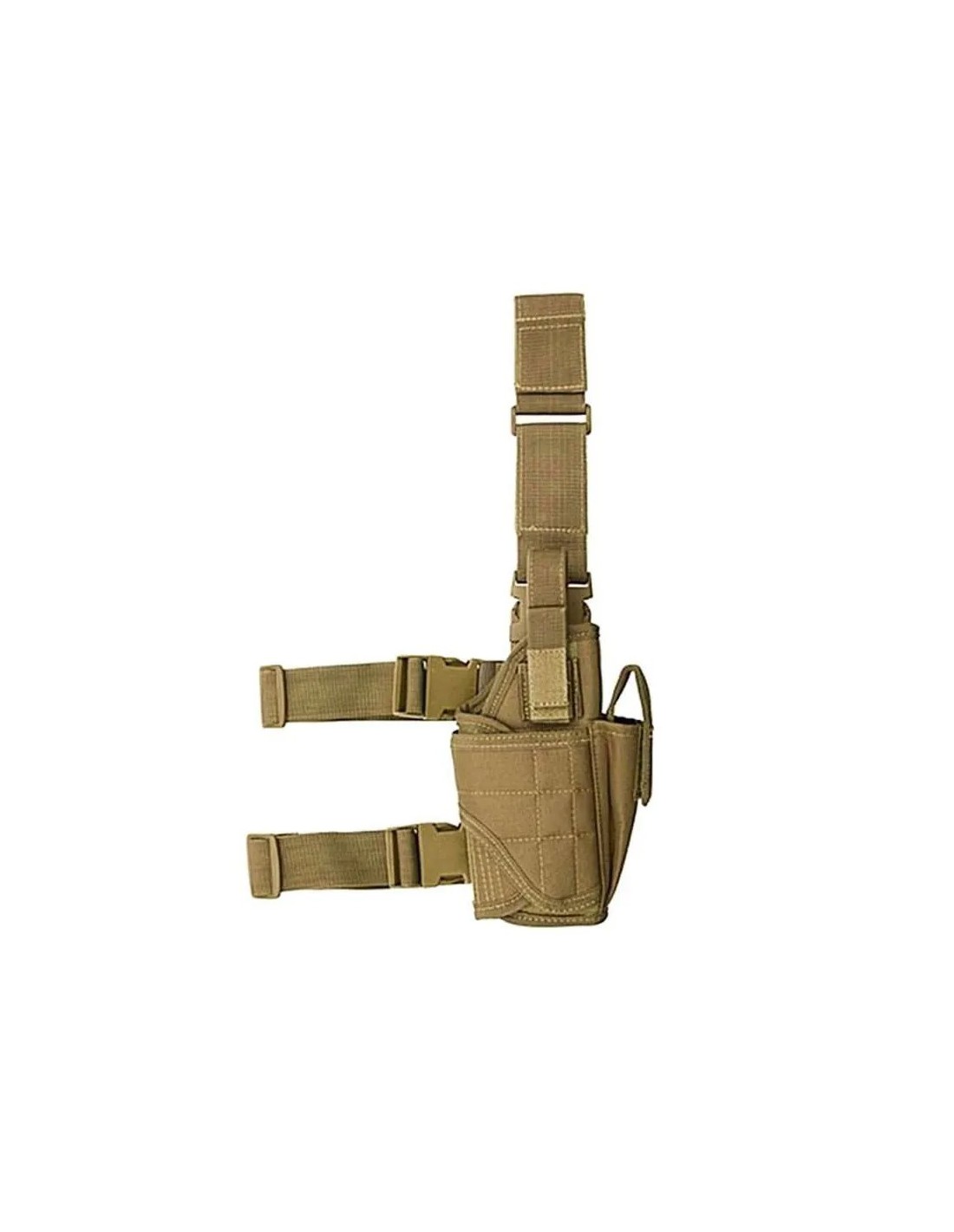 Pistolera de pierna ajustable universal con portacargador Tan