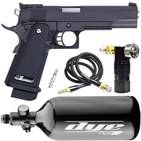 Hi-Capa 5.1  Full Metal GBB - WE - KIT COMPLETO HPA - AirSoftYecla.es