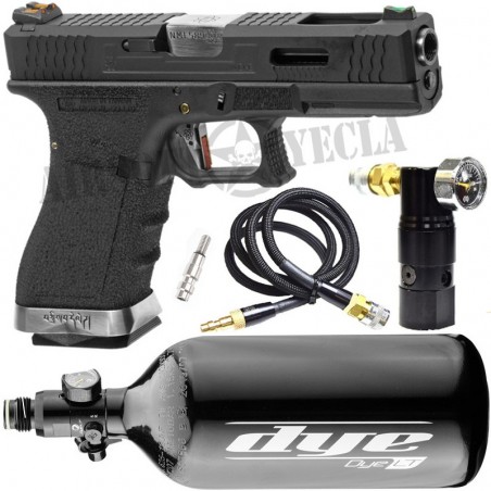 PISTOLA WE G-FORCE 17 BK SILVER - KIT COMPLETO HPA