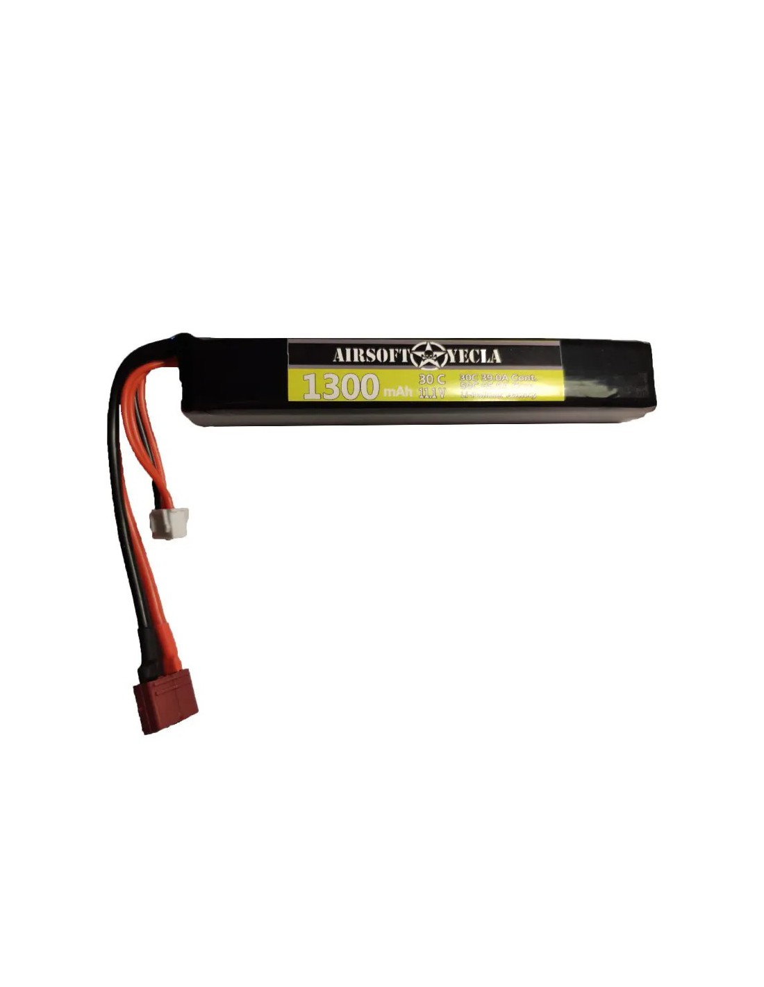 BATERÍA 11,1V LiPo 1300mAh 30C Tubo con conector T-Dean