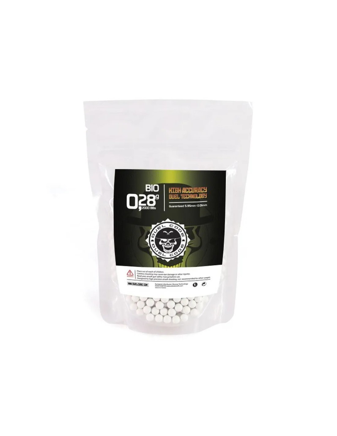 BOLAS BIODEGRADABLES 6MM 0.28G 2000 UNIDADES