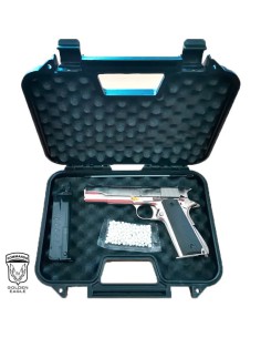 pistola-gas-1911-a1-full-metal-plata-golden-eagle-vista-frontal 2