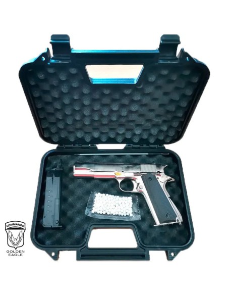 pistola-gas-1911-a1-full-metal-plata-golden-eagle-detalle-cañon