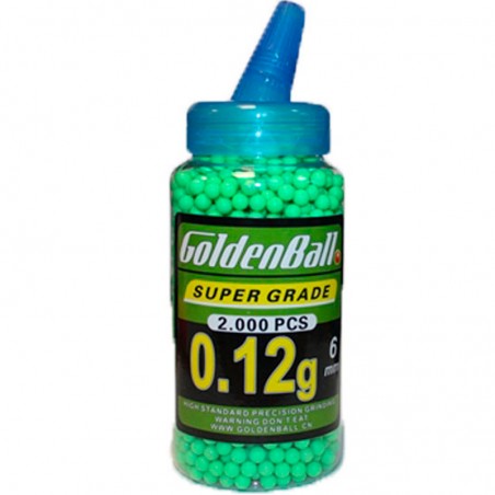 Biberón de bolas 0,12g GoldenBall 2000 bbs (Verdes)