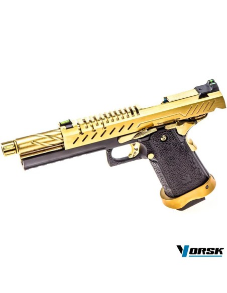 hi-capa-5-1-gas-gbb-negra-dorada-vorsk-disparo-en-accion