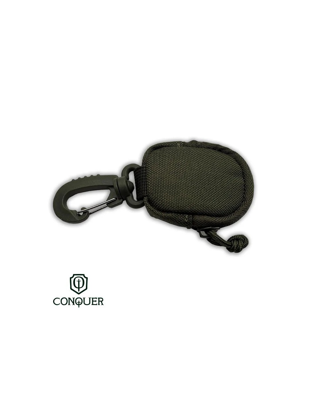 PAÑO LIMPIA GAFAS CON MOSQUETÓN OLIVA