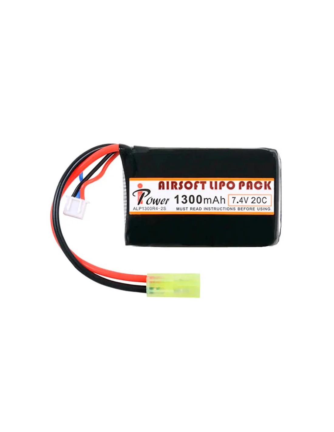BATERÍA 7,4V 1300mAh 20C mini Carbón