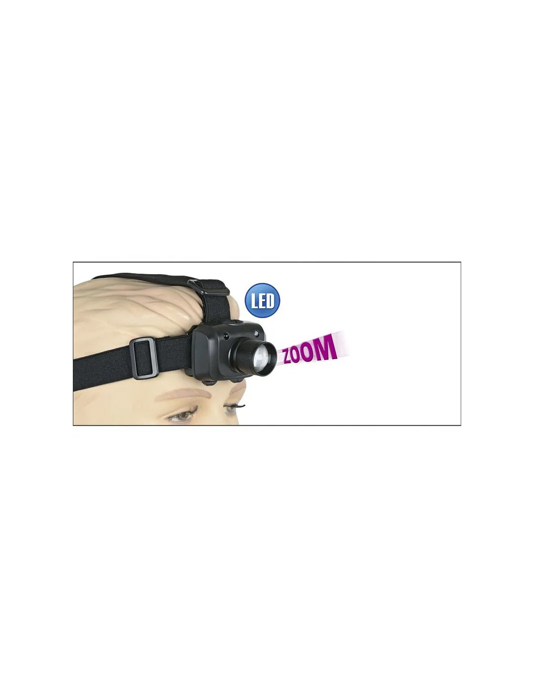 LINTERNA FRONTAL LED ZOOM SENSOR MOVIMIENTO 3 MODOS 3xAAA