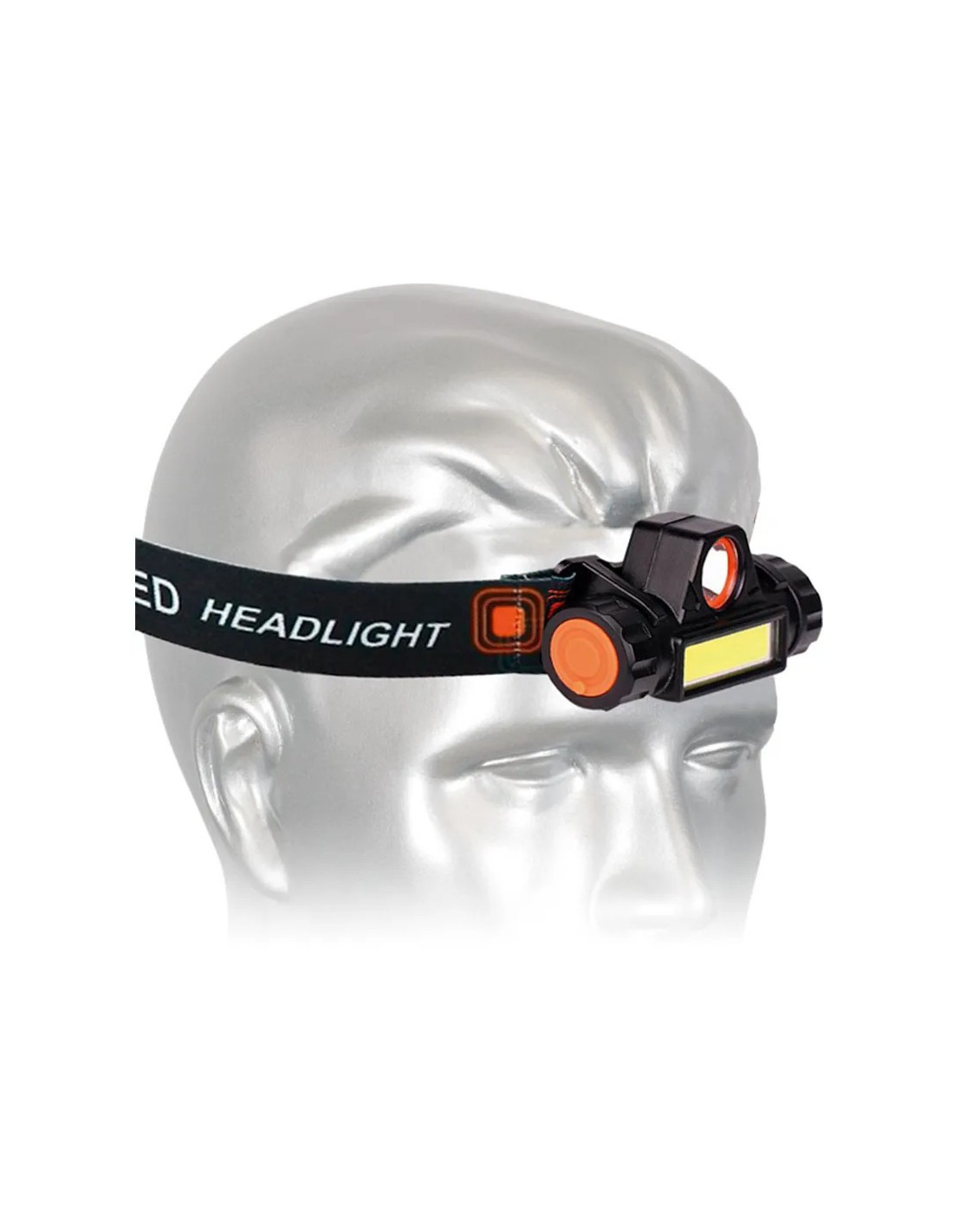 LUZ FRONTAL LED RECARGABLE USB COMPACTA
