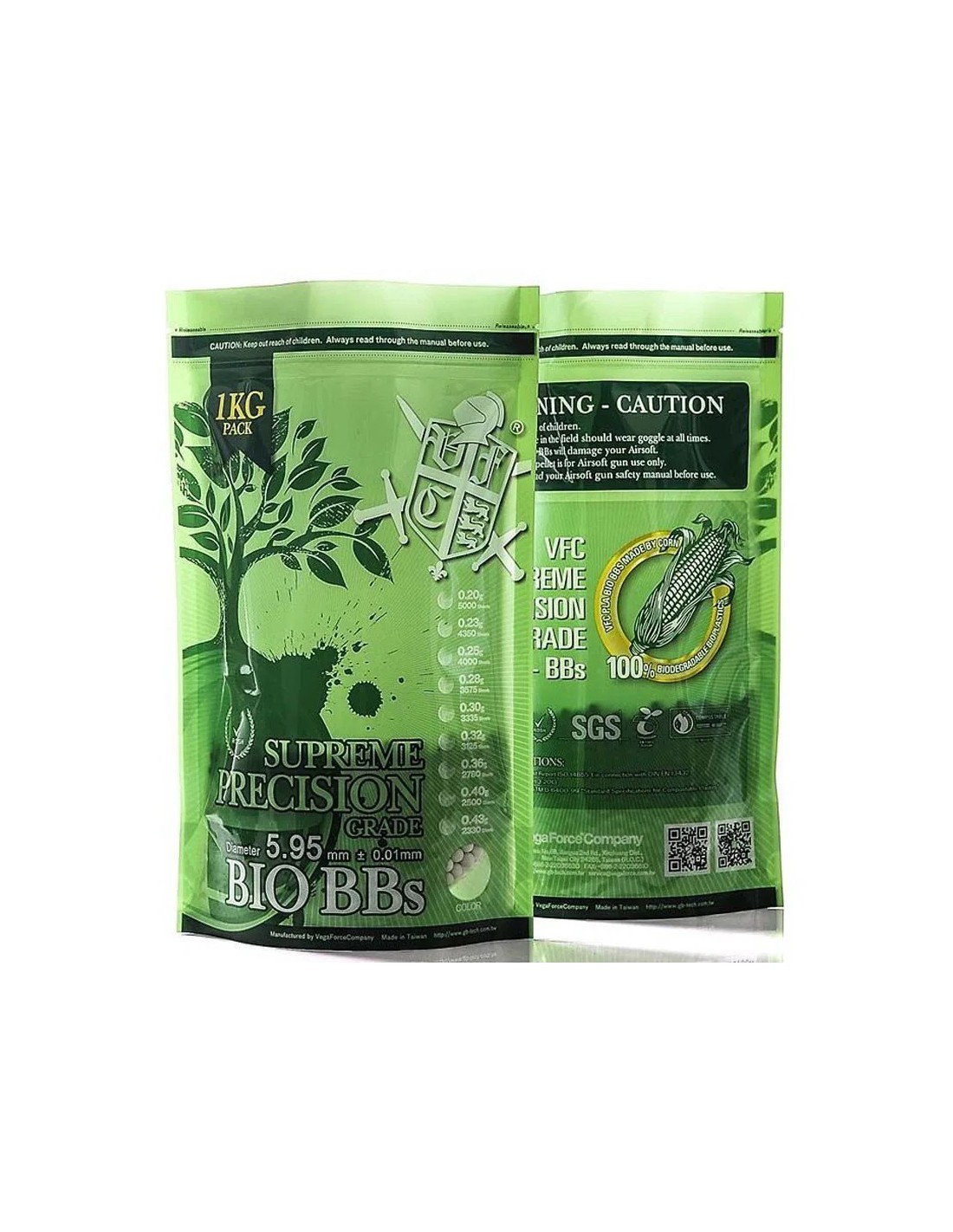 Bolas biodegradables 6 mm 0,28 g ultra precisión 1 kg 3375 unidades diámetro 5,95 mm tolerancia 0,01 mm