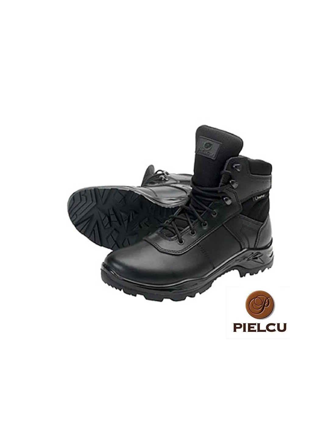 Bota media caña piel flor y cordura hidrófuga con membrana impermeable y suela doble densidad