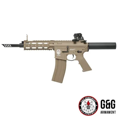 G&G GR16 CQW WASP PLASTIC BLOWBACK TAN - AirSoftYecla.es