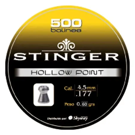 PERDIGONES STINGER HOLLOW POINT 4.5 500u. - AirSoftYecla.es