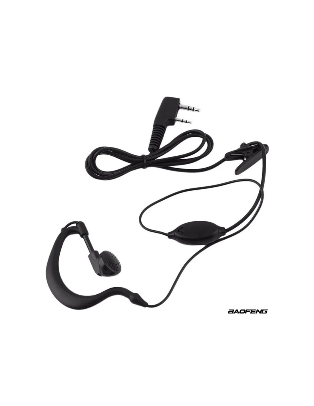 Auricular con micrófono y PTT para radios con conector Kenwood