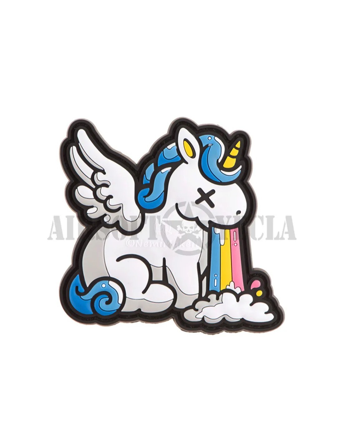 Parche de goma para equipo al aire libre con diseño de unicornio sobrio