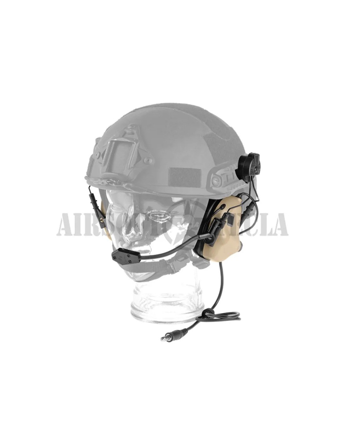 Auriculares de protección auditiva con cancelación de ruido y micrófono integrado con conector para casco Coyote
