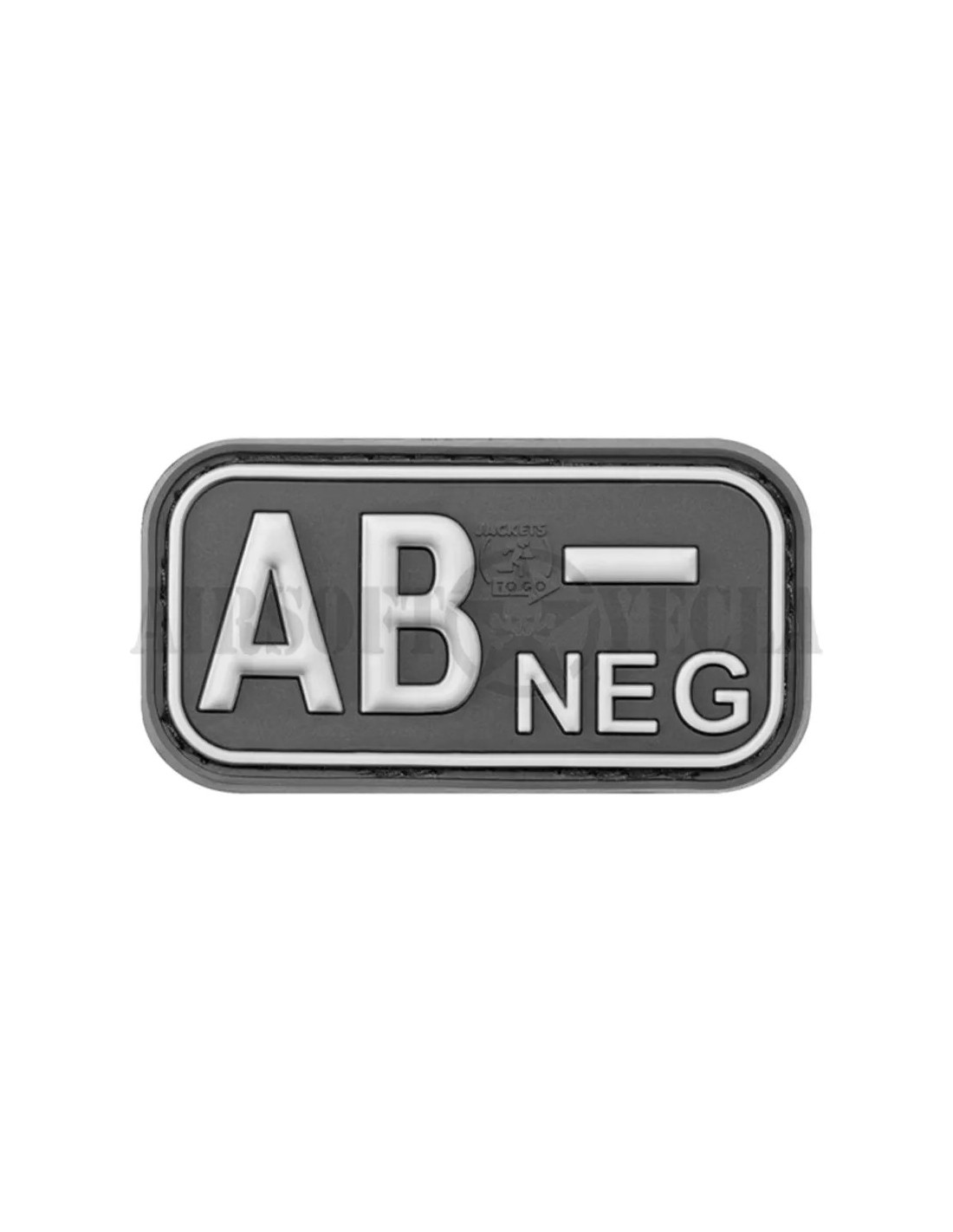 PARCHE DE GOMA GRUPO SANGUÍNEO AB NEGATIVO
