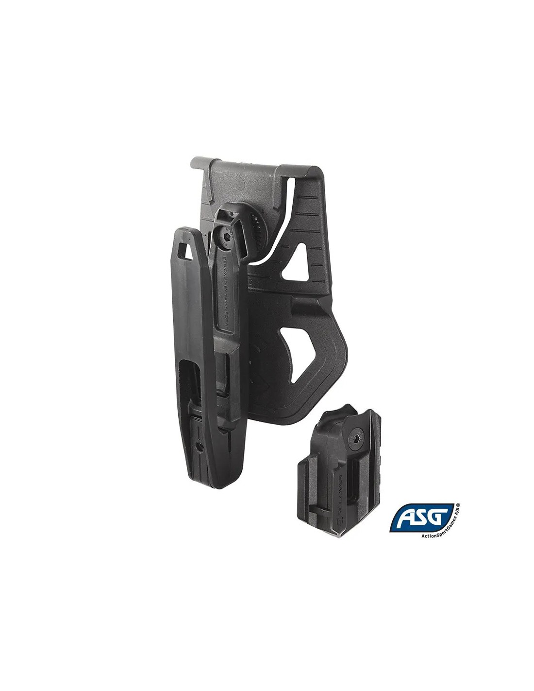 Funda universal para pistola con riel 20 mm ambidiestra montaje en cinturón paleta giratoria retención ajustable admite luces y láseres