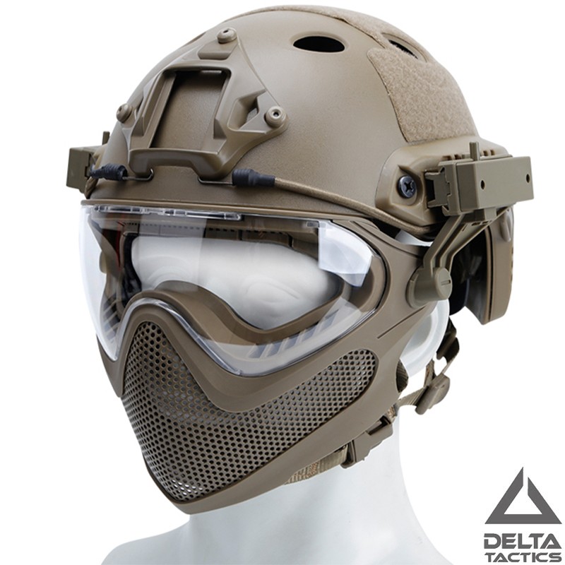 Casco tipo Fast y mascara tan Delta Tactics AC13145 gafas mascaras  morreras,cascos — Coronel Airsoft - Tienda de airsoft, equipamiento,  cuchillería y supervivencia