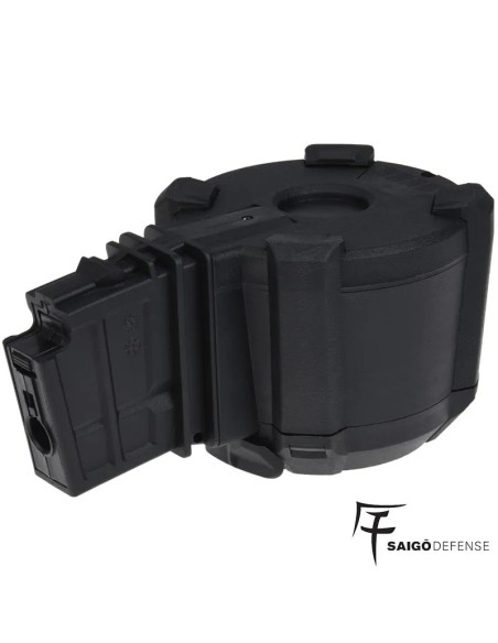 cargador-drum-electrico-m4-1000-rds-negro-saigo-defense-disenyo-compacto
