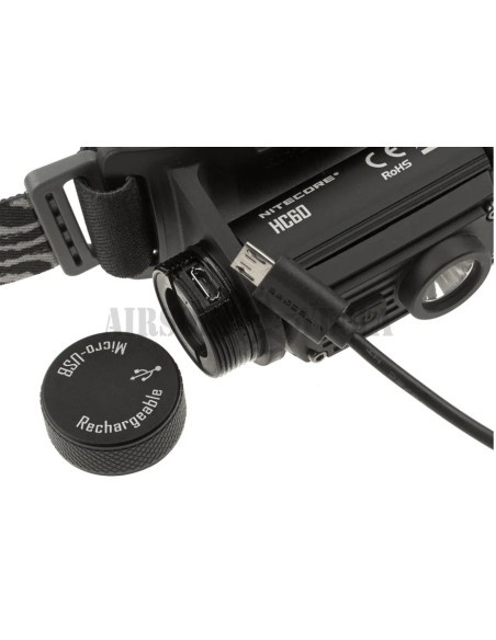 linterna-frontal-nitecore-hc60-con-luz-brillante