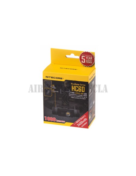 linterna-frontal-nitecore-hc60-diseño-ergonomico-y-comodo