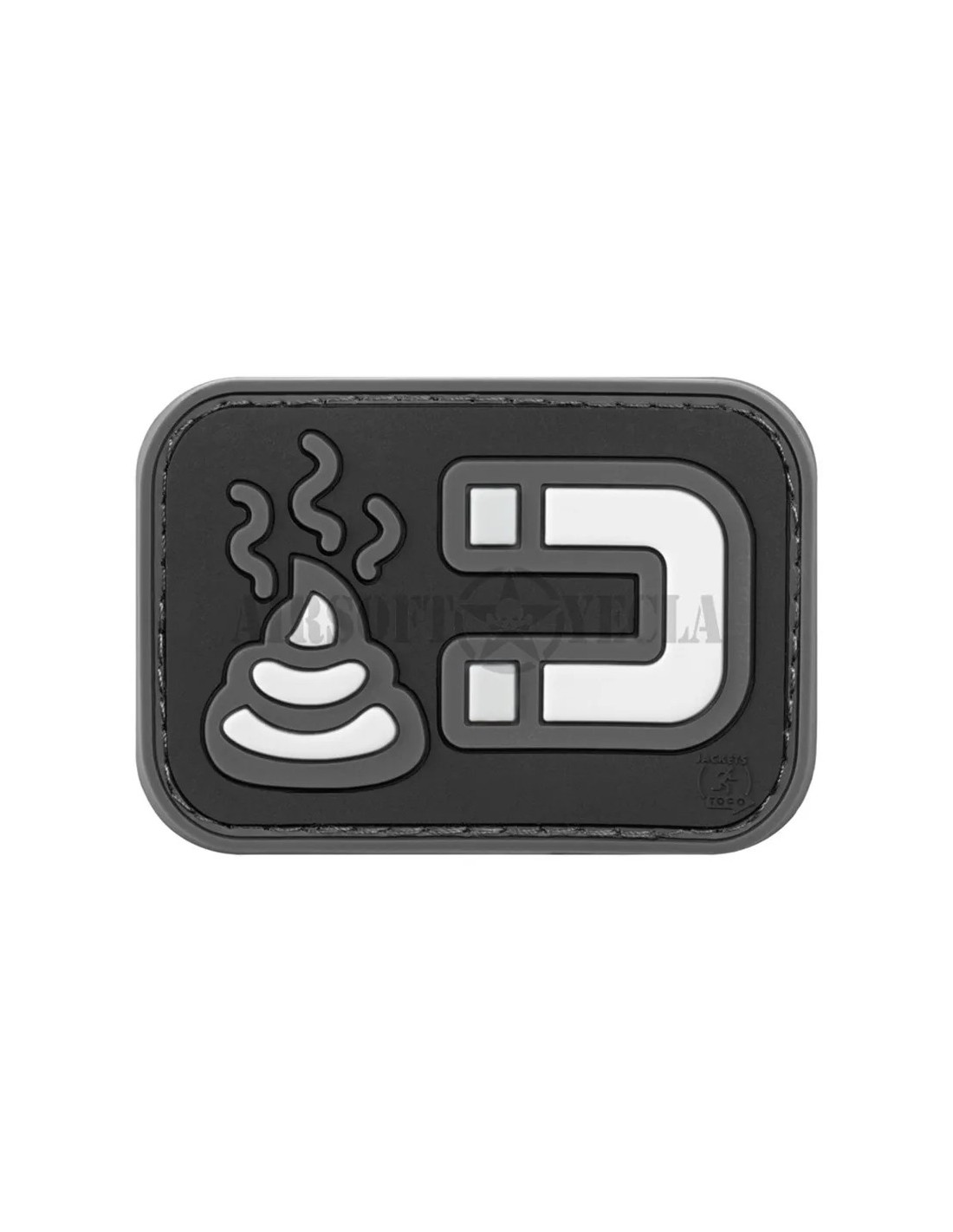 Parche imán de goma con diseño de excremento 67 por 47 mm