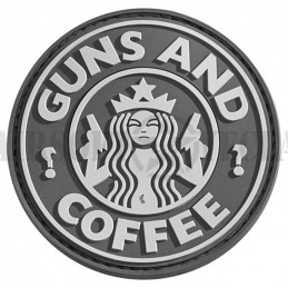 PARCHE DE GOMA GUNS AND COFFEE