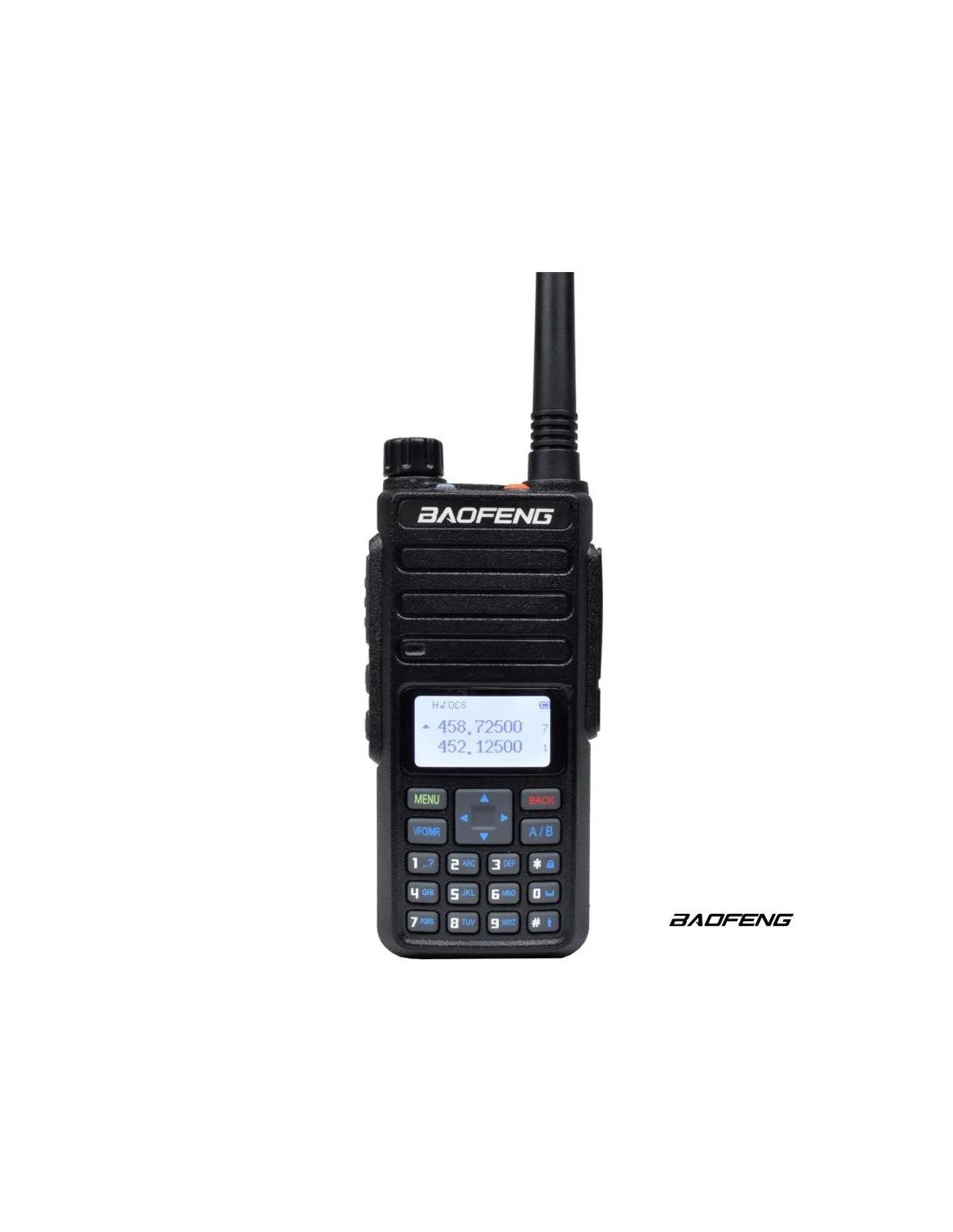 Radio portátil de doble banda para comunicaciones al aire libre VHF UHF FM 136 a 174 MHz 400 a 470 MHz con pantalla iluminada y linterna LED