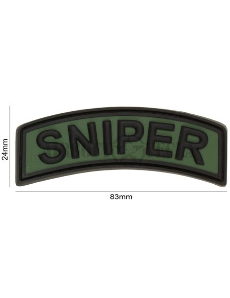 parche-goma-sniper-verde-detalle-textura