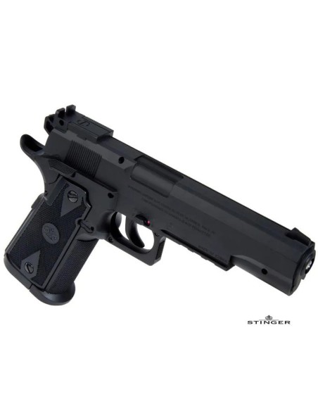 pistola-stinger-1911-co2-negra-45-vista-frontal