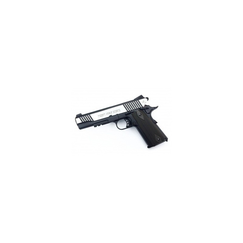 Pistola co2 COLT 1911 RAIL GUN DUAL TONE 180525