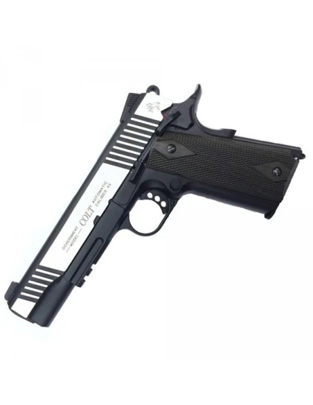 Pistola co2 COLT 1911 RAIL GUN DUAL TONE 180525