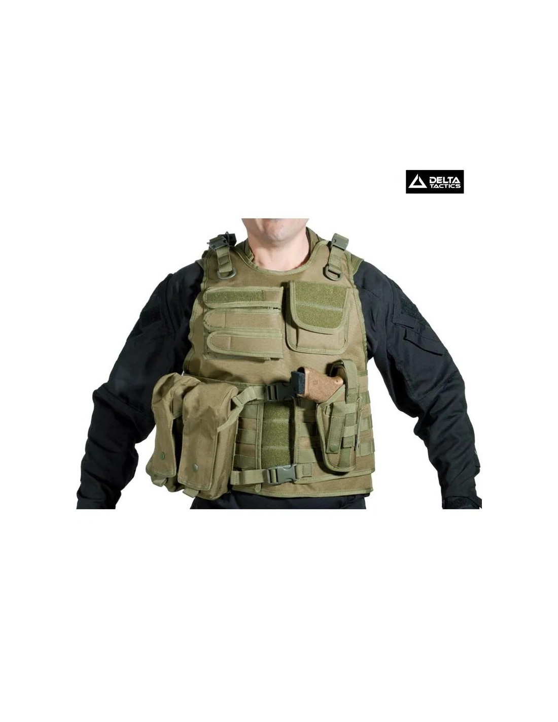 CHALECO TÁCTICO MODULAR MOLLE OLIVA
