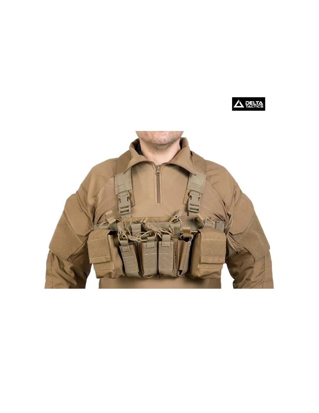Pechera modular con fundas para 4 cargadores AR AK 4 fundas para cargadores secundarios y bolsas multimisión Coyote