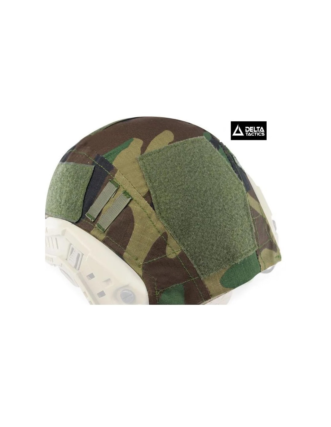 Cubrecascos rígido antiimpacto con velcro para parches Boscoso