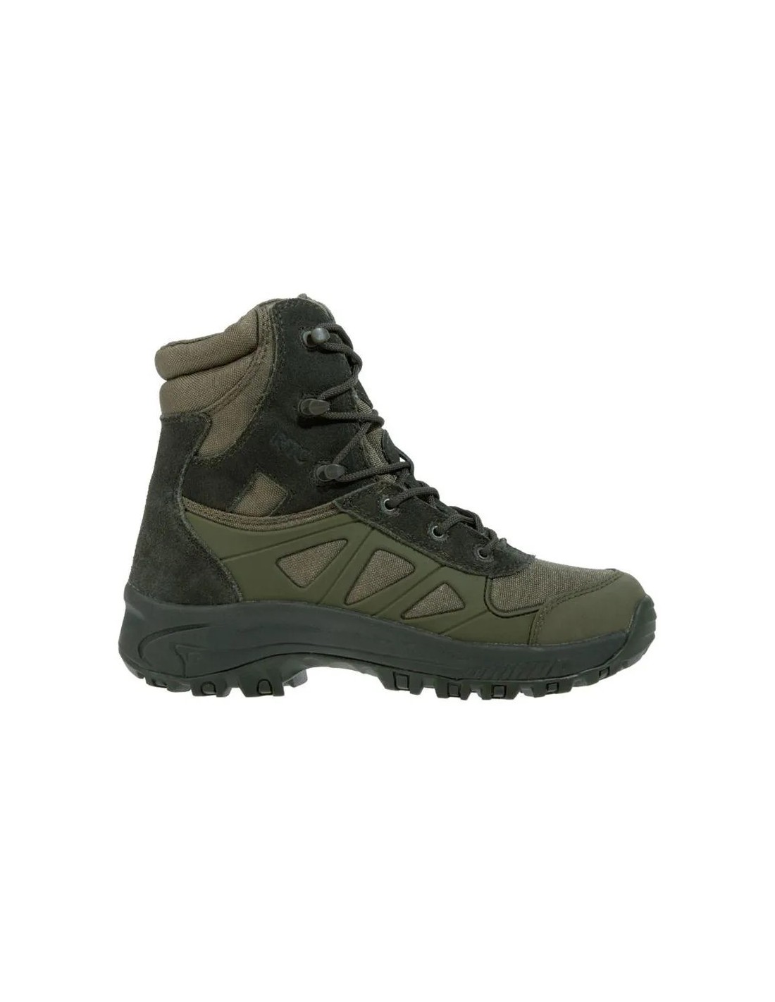 Botas tácticas de cuero y nylon Oliva