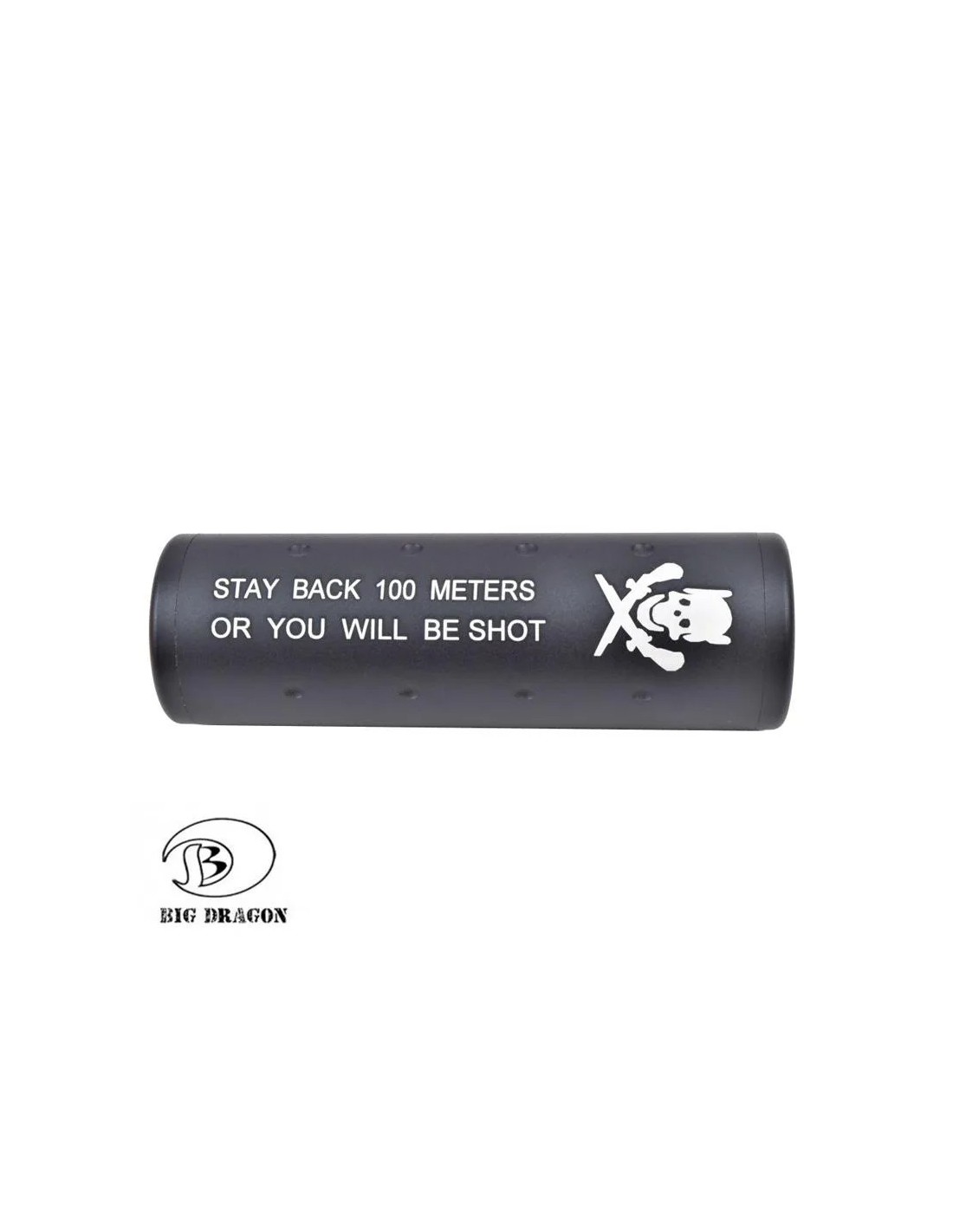 SILENCIADOR CORTO 110 MM DIÁMETRO 30 MM ROSCA 14 MM ANTIHORARIO METÁLICO PERFIL BAJO