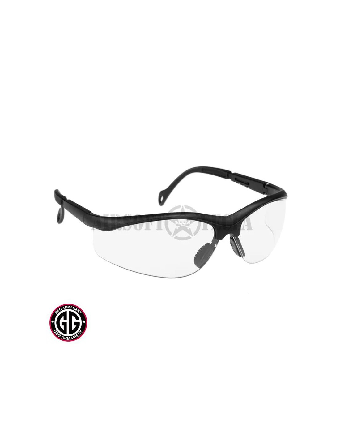 Gafas de protección para tiro con lentes transparentes antivaho