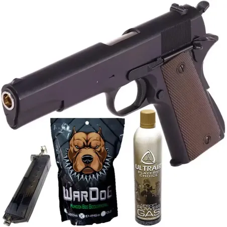 KIT de Pistola 1911 Full Metal GBB - Golden Eagle - AirSoftYecla.es