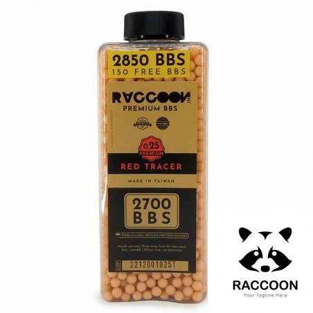 RACCOON PREMIUM BBS - 0.25G RED TRACER - 2850 BBS
