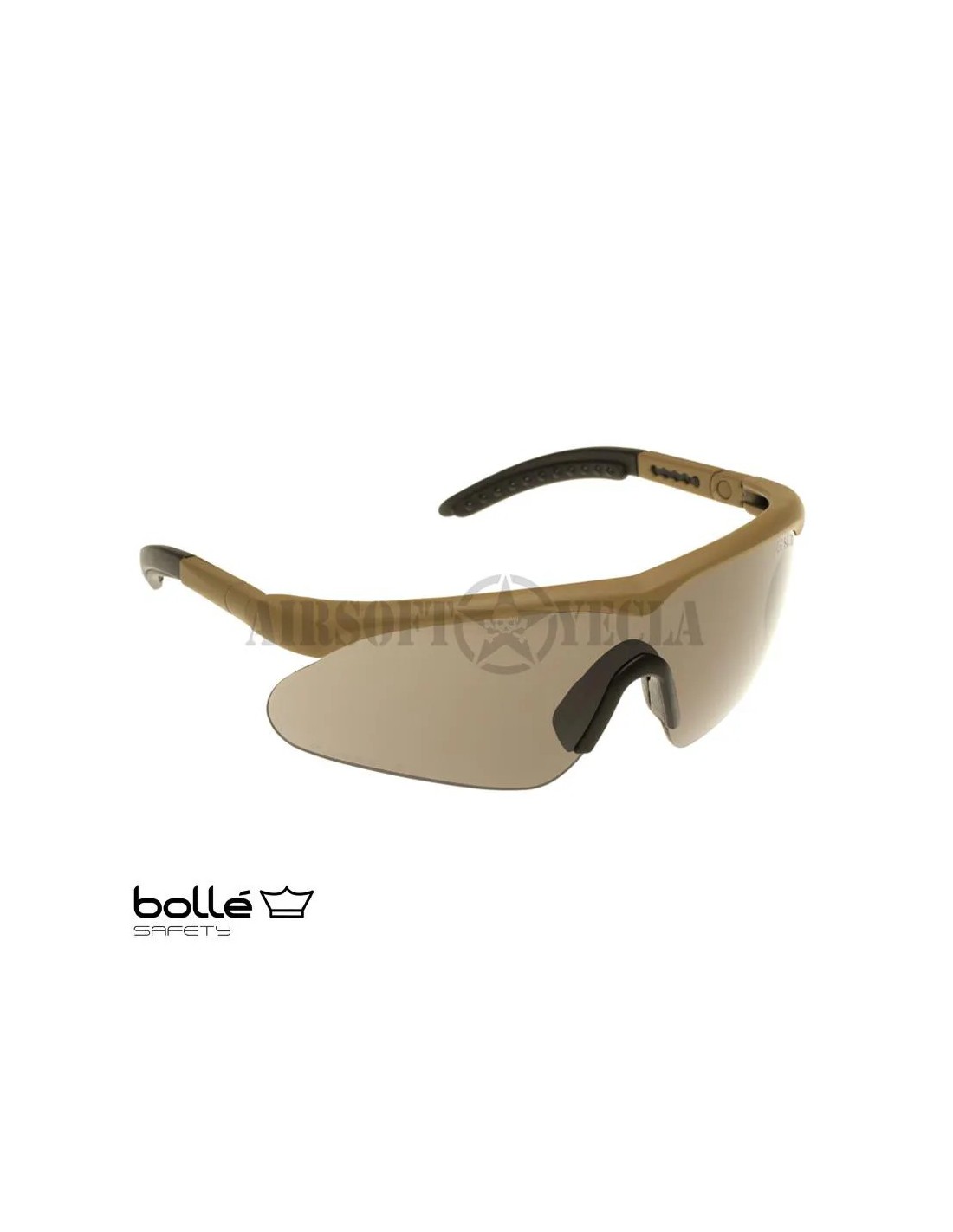 Gafas tácticas ajustadas Raptor con 3 lentes intercambiables Tan