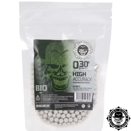 BIO BB 0.30G GRIS PERLA 1000RDS DUEL CODE - AirSoftYecla.es