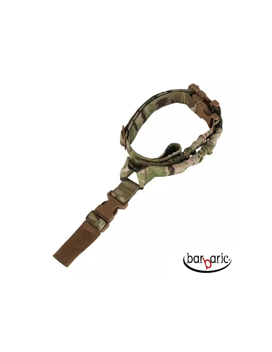CORREA MONOPUNTO PARA FUSIL CON MOSQUETÓN METÁLICO MULTICAM